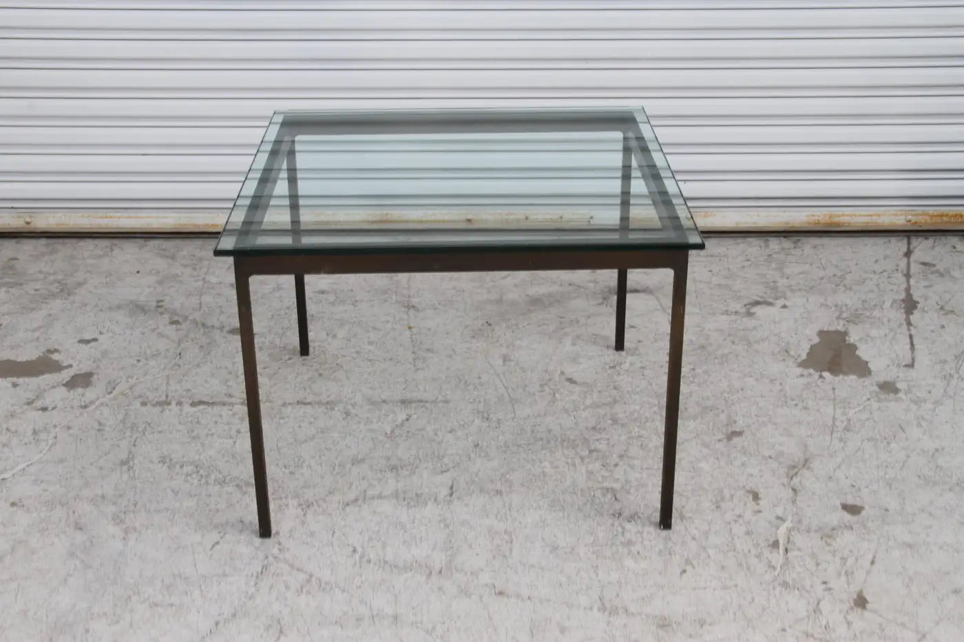 Nicos Zographos Bronze Base Coffee Table w/ Glass top