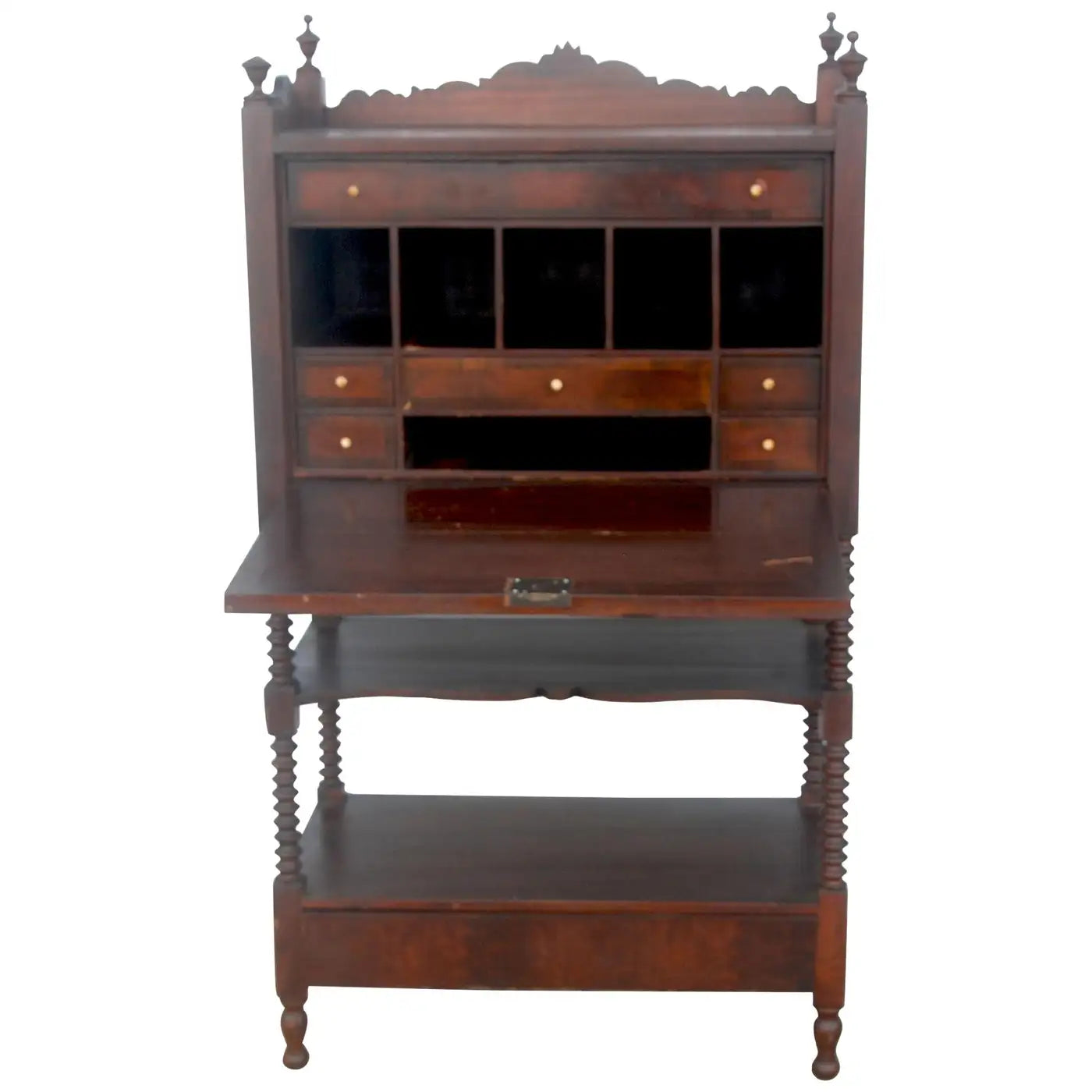 Aesthetic Movement Bonheur du Jour Secretary Desk Cabinet