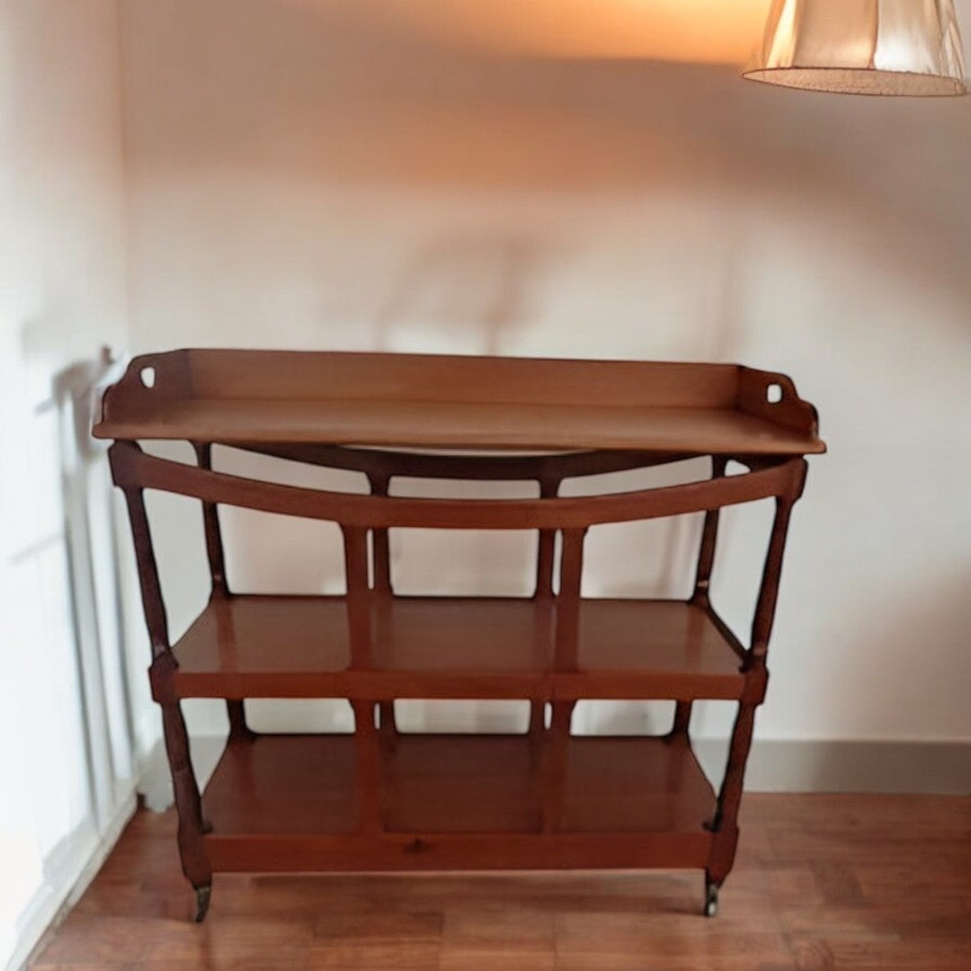 19th Century 3 Tier Trolley Tea Cart