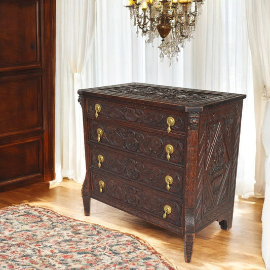 19th Century Italian Carved Dresser