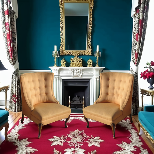 Pair of Hollywood Regency Button Tufted Slipper Chairs