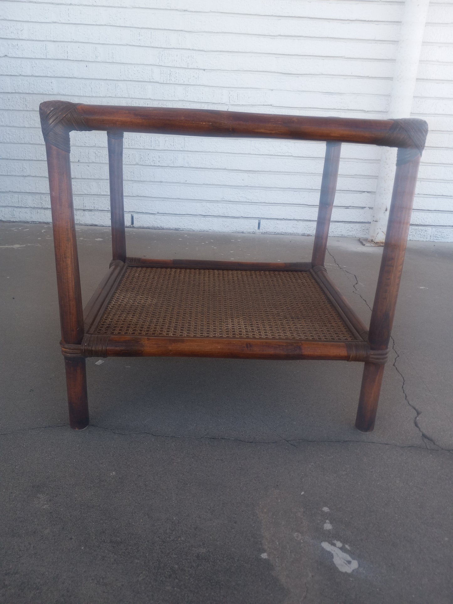 Glass Bamboo Occasional Table