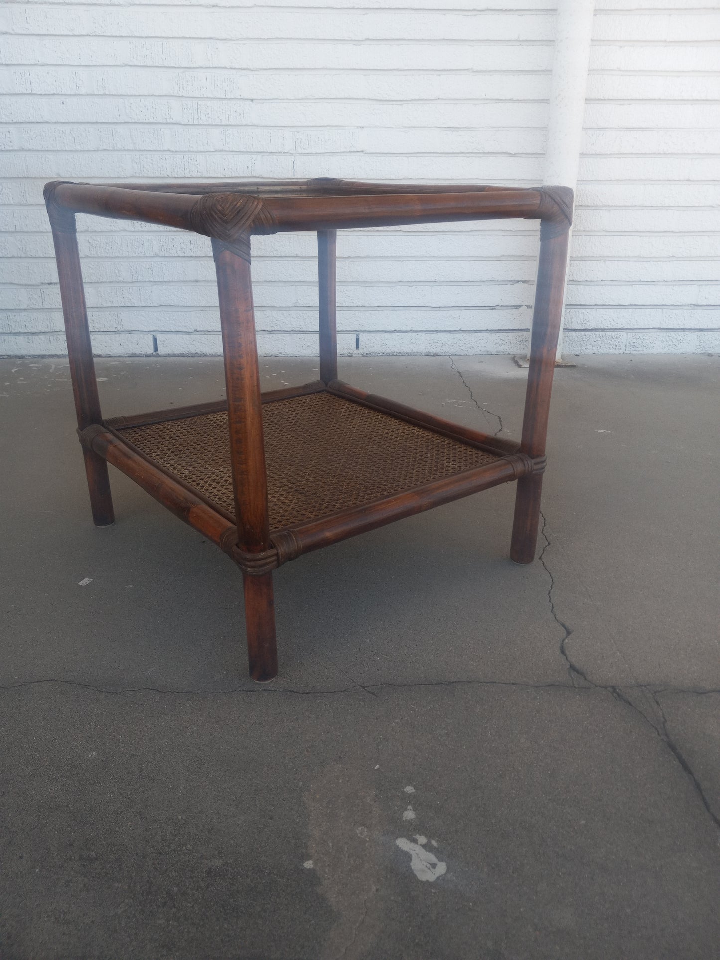 Glass Bamboo Occasional Table