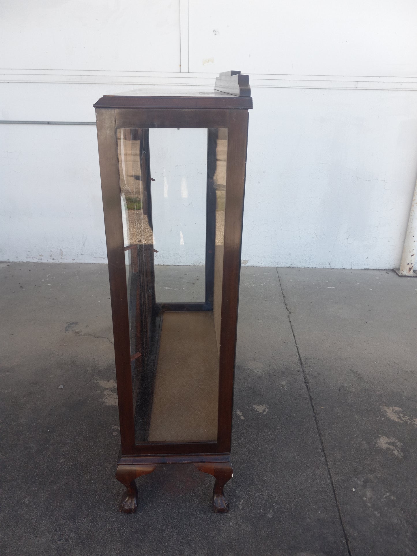 Mahogany Ball and Claw Curio Cabinet