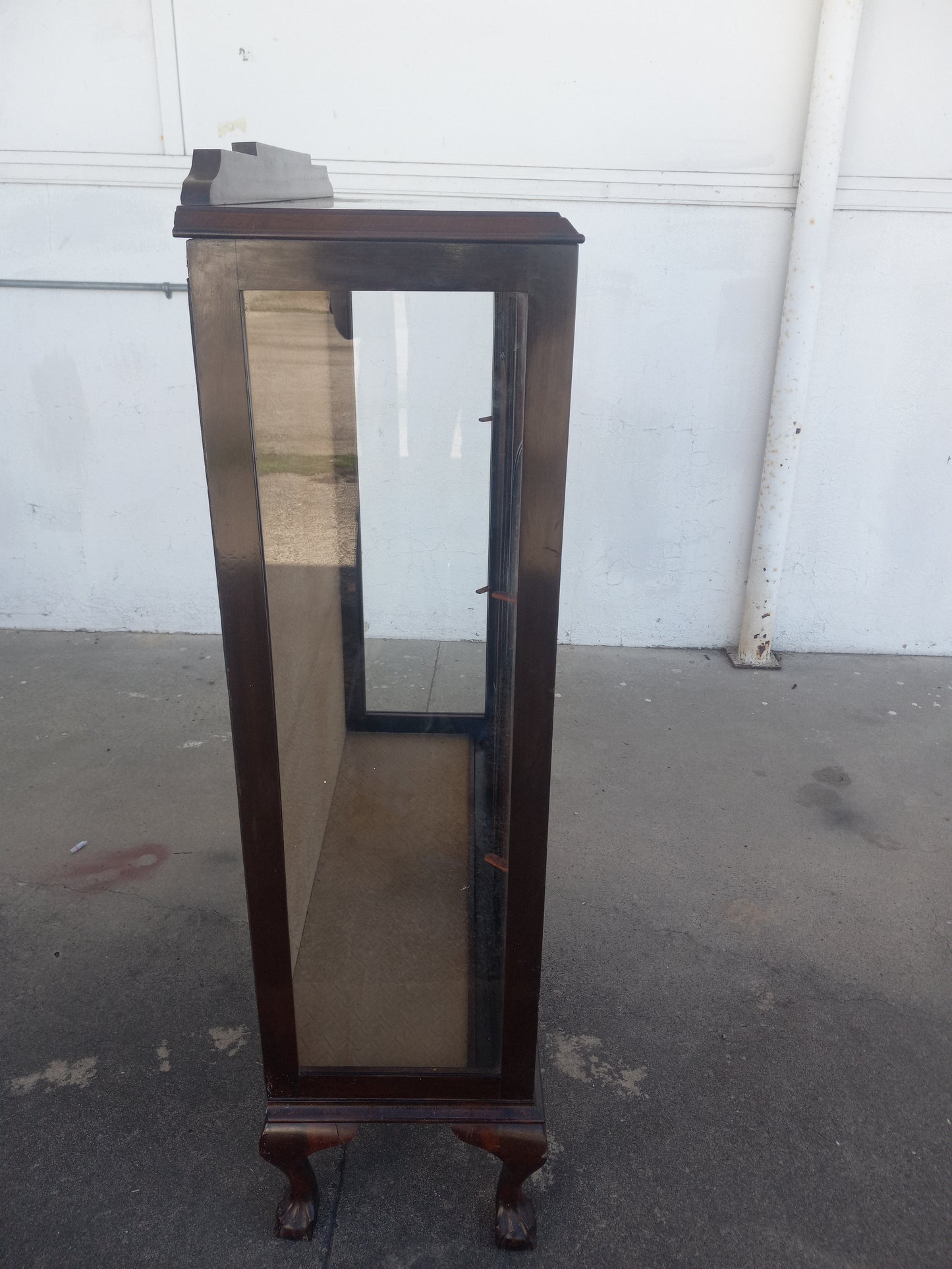 Mahogany Ball and Claw Curio Cabinet