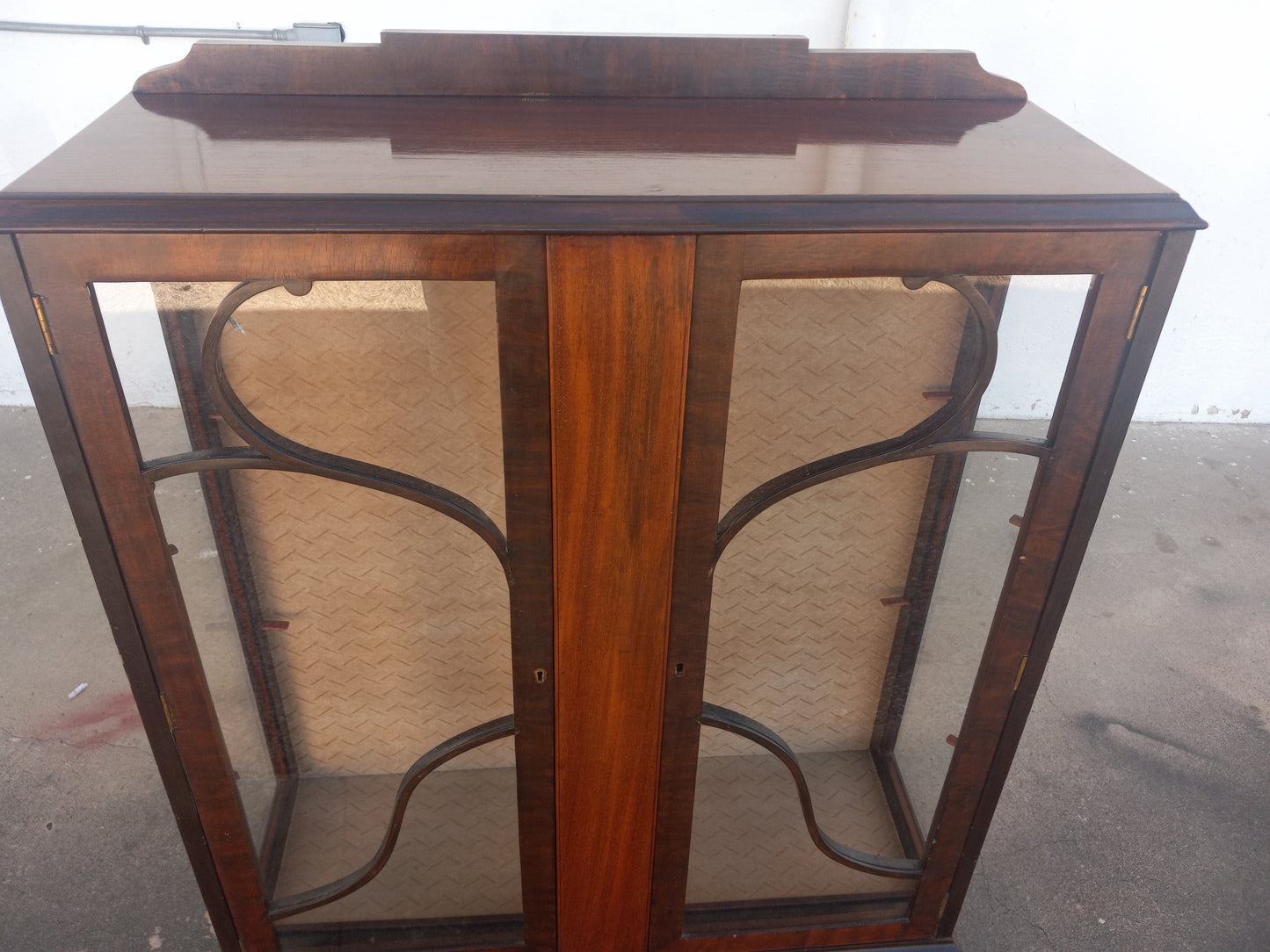 Mahogany Ball and Claw Curio Cabinet