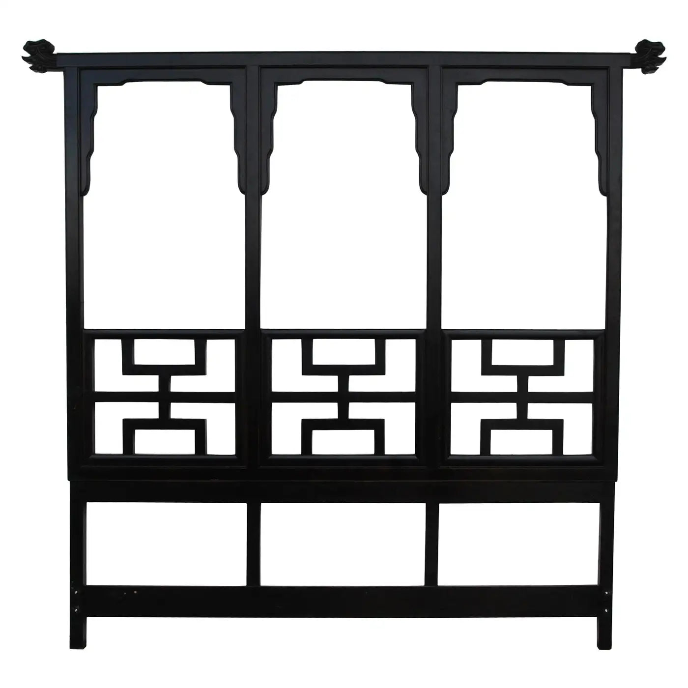 93" Black Lacquered Chin Hua Headboard by Century Furniture