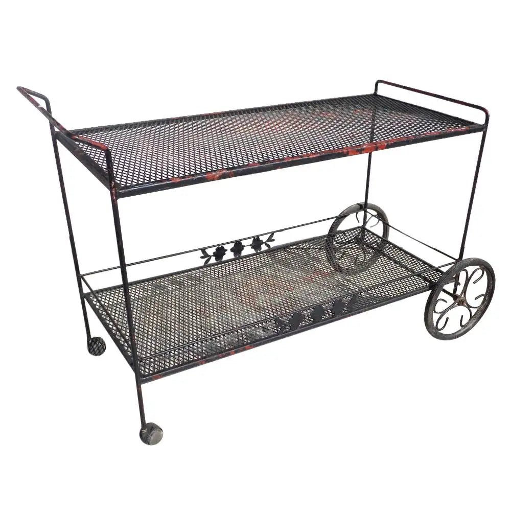 Woodard Wrought Iron Bar Serving Cart