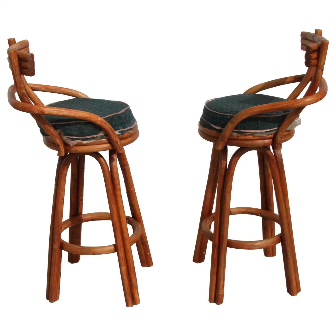 Midcentury Paul Frankl Style Stools with Swivel