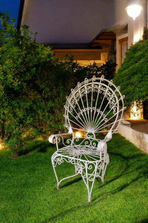 Soselini Outdoor Peacock Metal Arm Chair