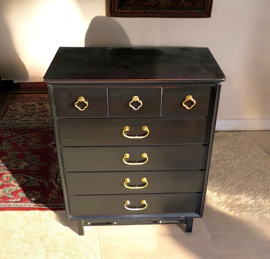 36″ Bassett Asian Style Ebonized 5 Drawer Chest ( MS10500)