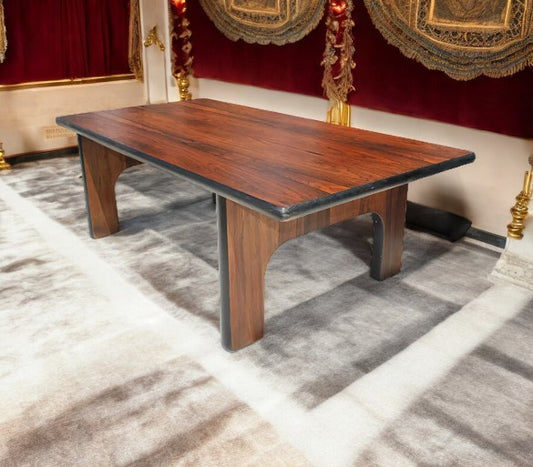 40" Veneer Brazilian Rosewood Coffee Table in the Style of Sergio Rodriques