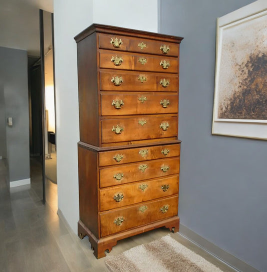 6.5 Late 19th Century English George III Graduated Chest of Drawers