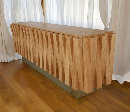 9FT Italian Oak Sideboard Credenza by La Studio