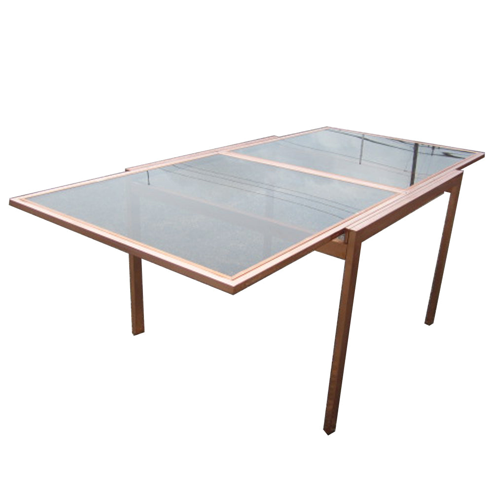 8.5ft Vintage Milo Baughman Copper Extension Dining Table