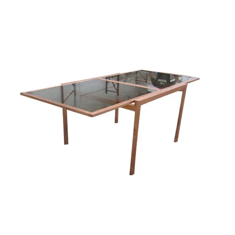 8.5ft Vintage Milo Baughman Copper Extension Dining Table