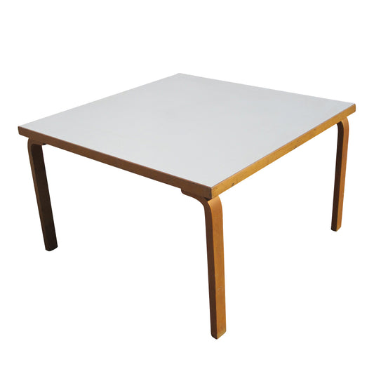 4 Ft. Square White Laminate Table by Alvar Aalto for Artek