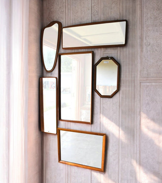 Choice of 5 Danish Mirrors with Frames