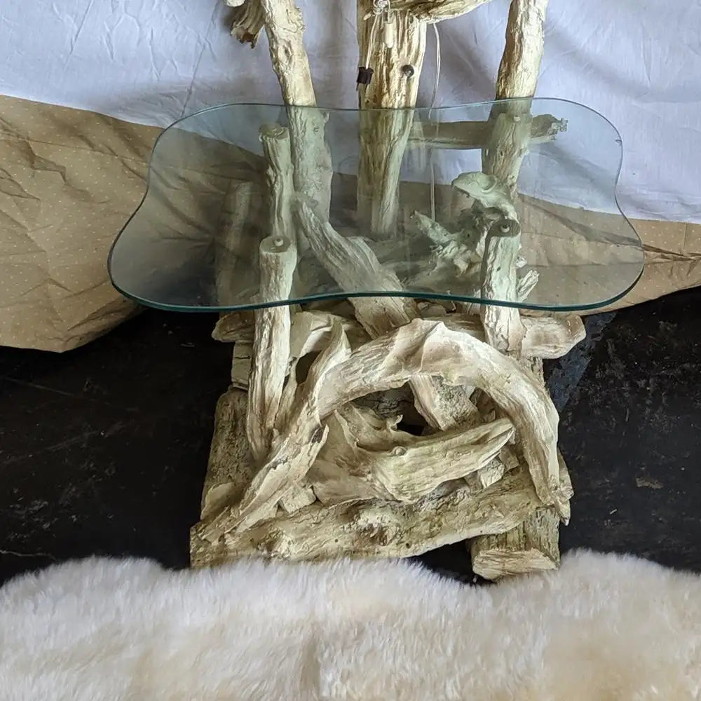 1950s 60s Vintage Mid Century Driftwood Table Lamp (MR15696)