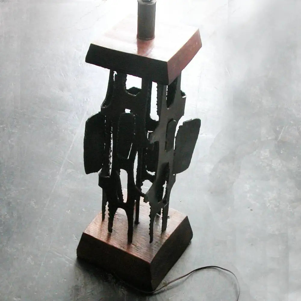 Vintage Brutalist Table Lamp in the Style of Paul Evans (MR15043)