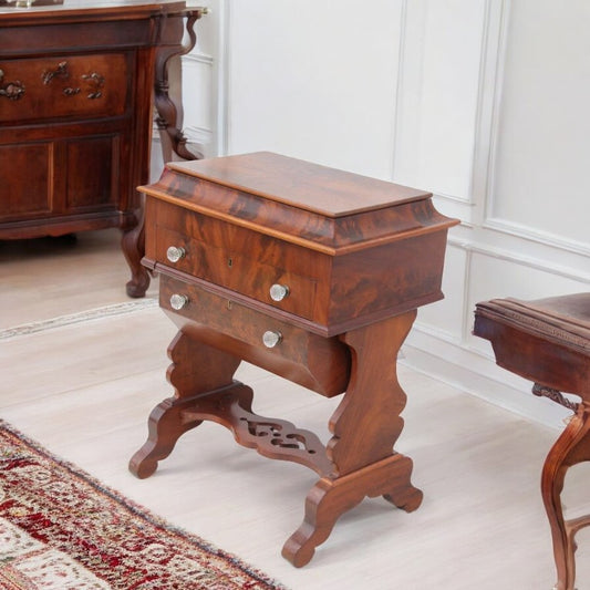 Empire Style Walnut Dressing Table