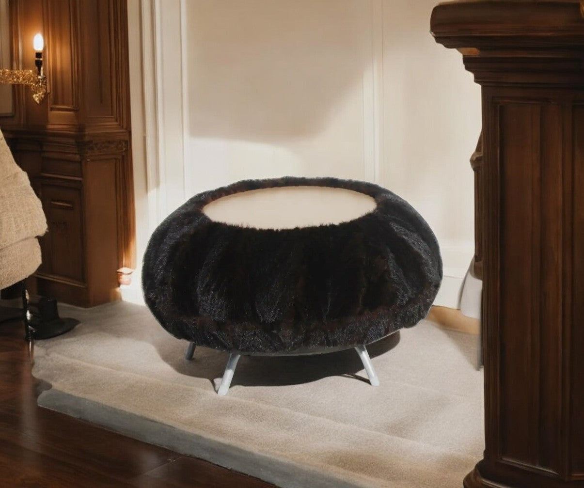 Faux Fur Table Stool by Allermuir