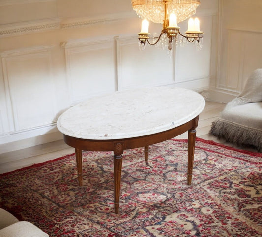 Federal Style Marble Coffee Table