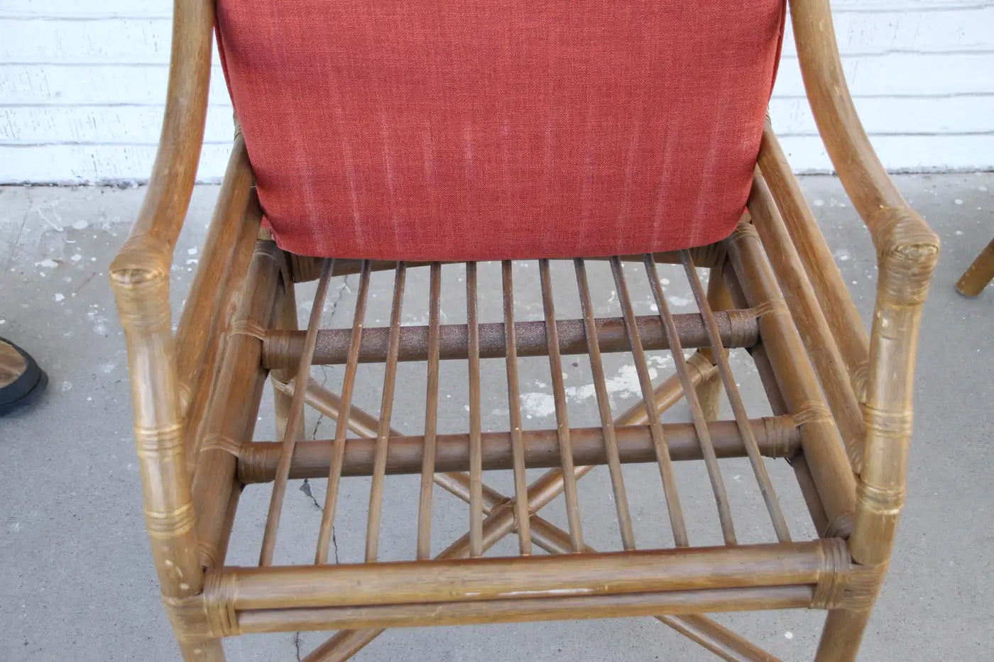 Set of 4 McGuire Style Mid-Century Cane Bamboo Dining Chairs