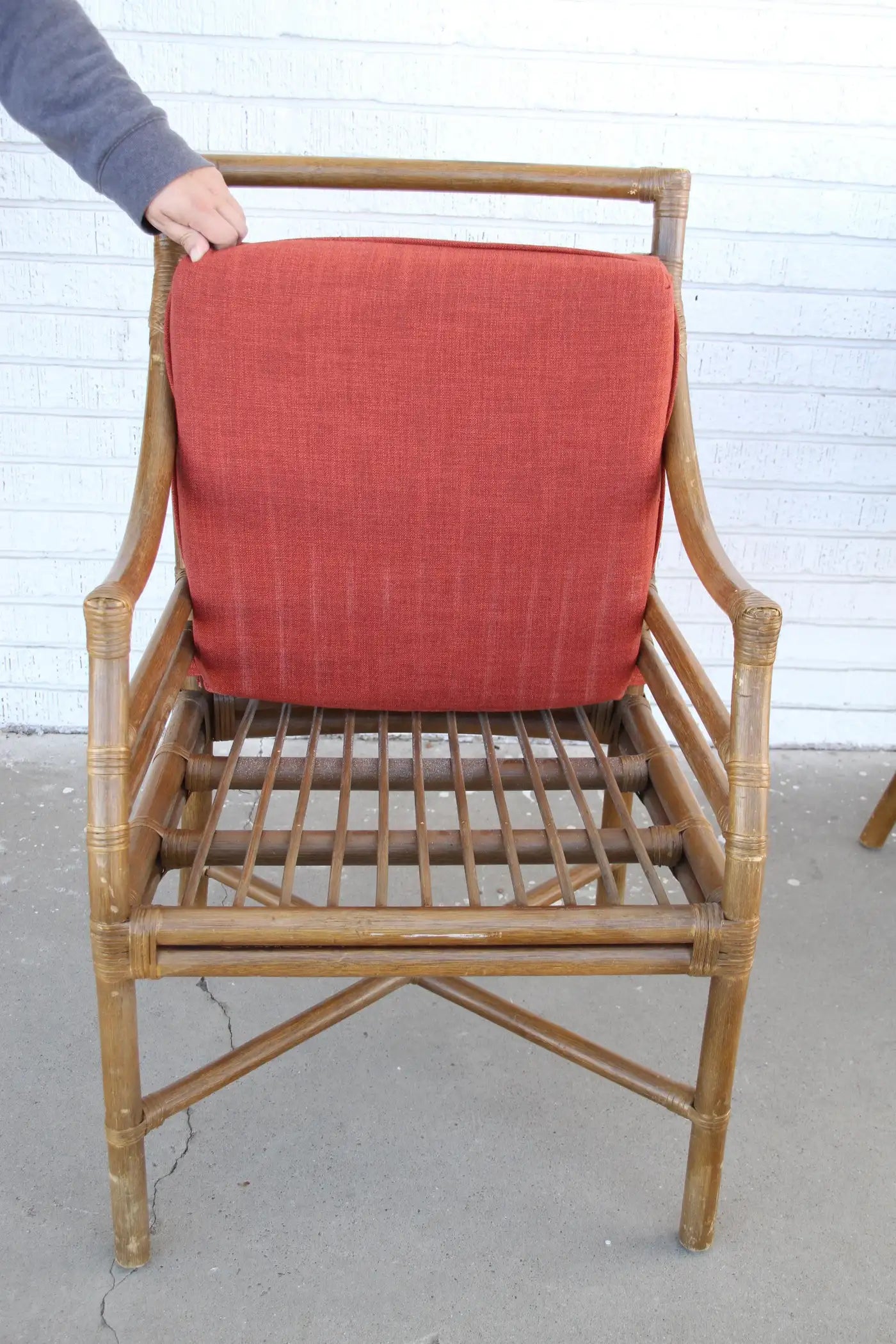 Set of 4 McGuire Style Mid-Century Cane Bamboo Dining Chairs