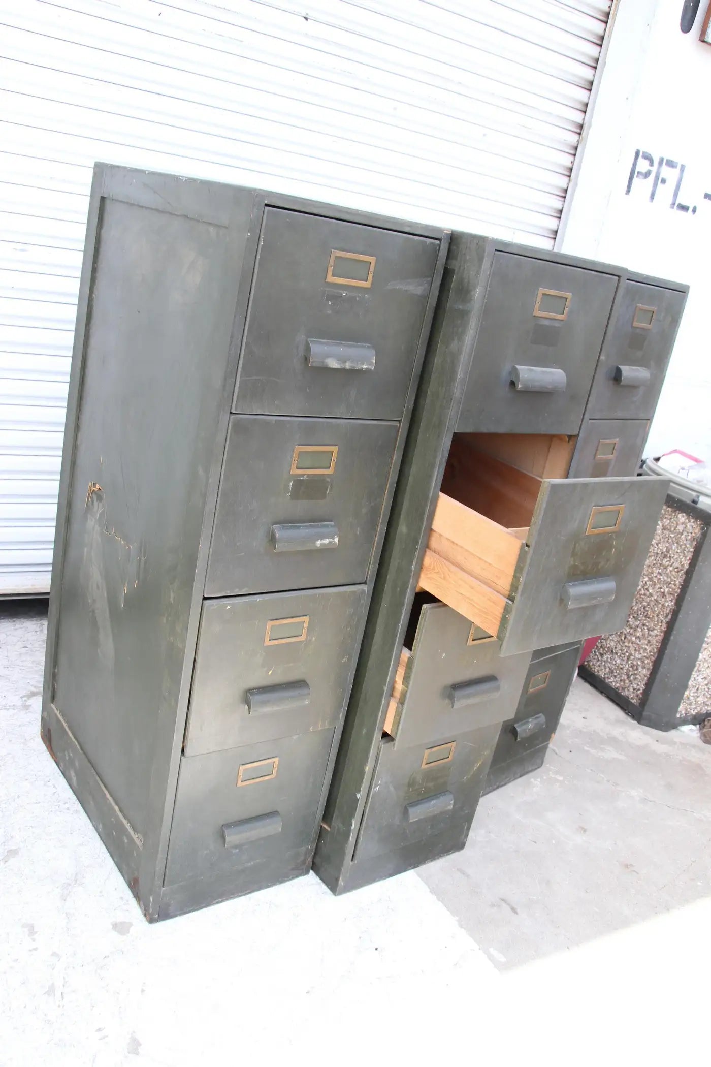 4 Drawer Painted Wood File Cabinets