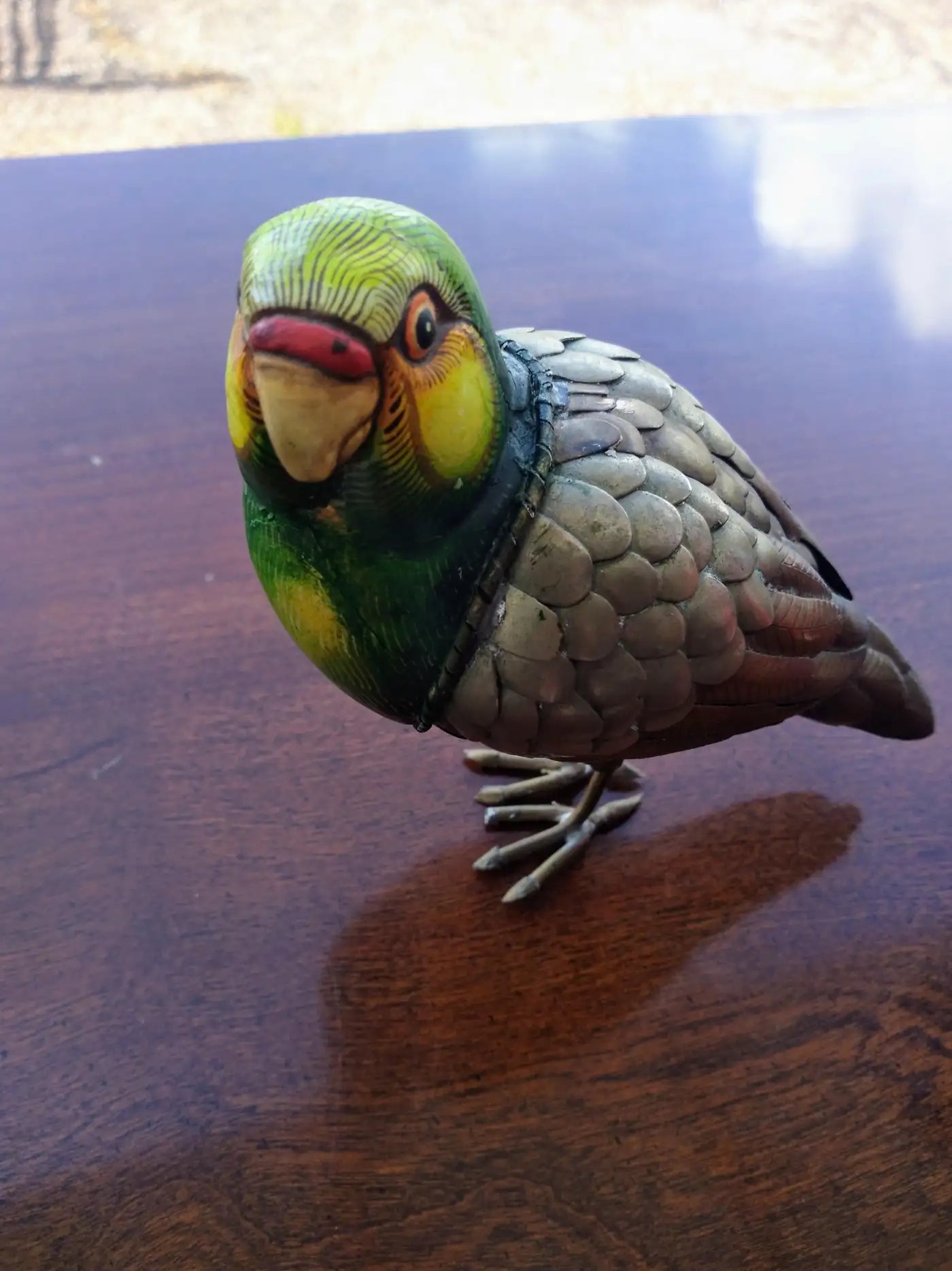 Sergio Bustamante Mixed Media Parrot sculpture