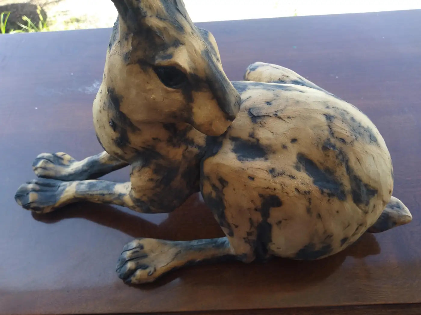 Paul.Jenkins Jackrabbit ceramic sculpture