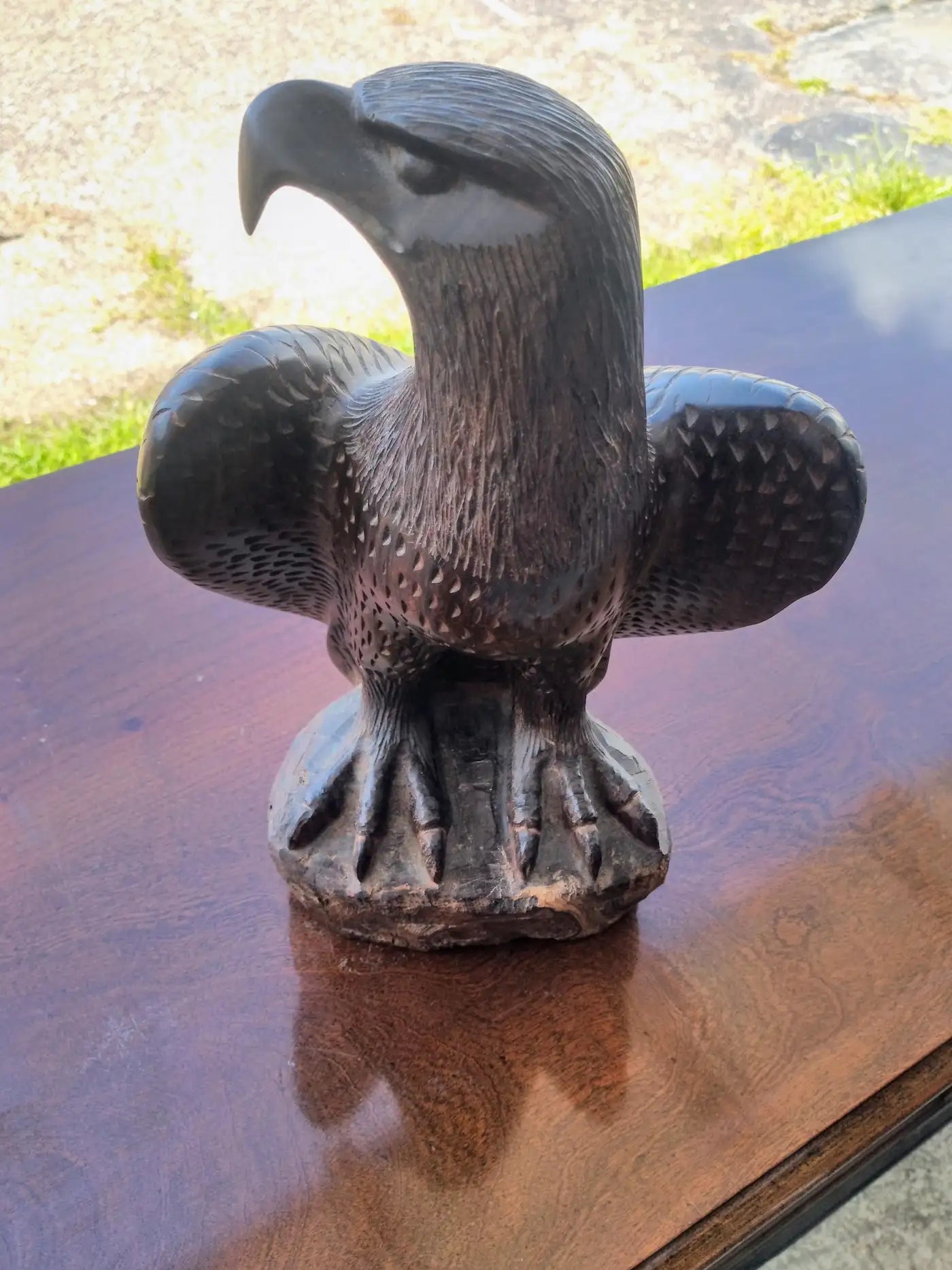 Carved wooden eagle