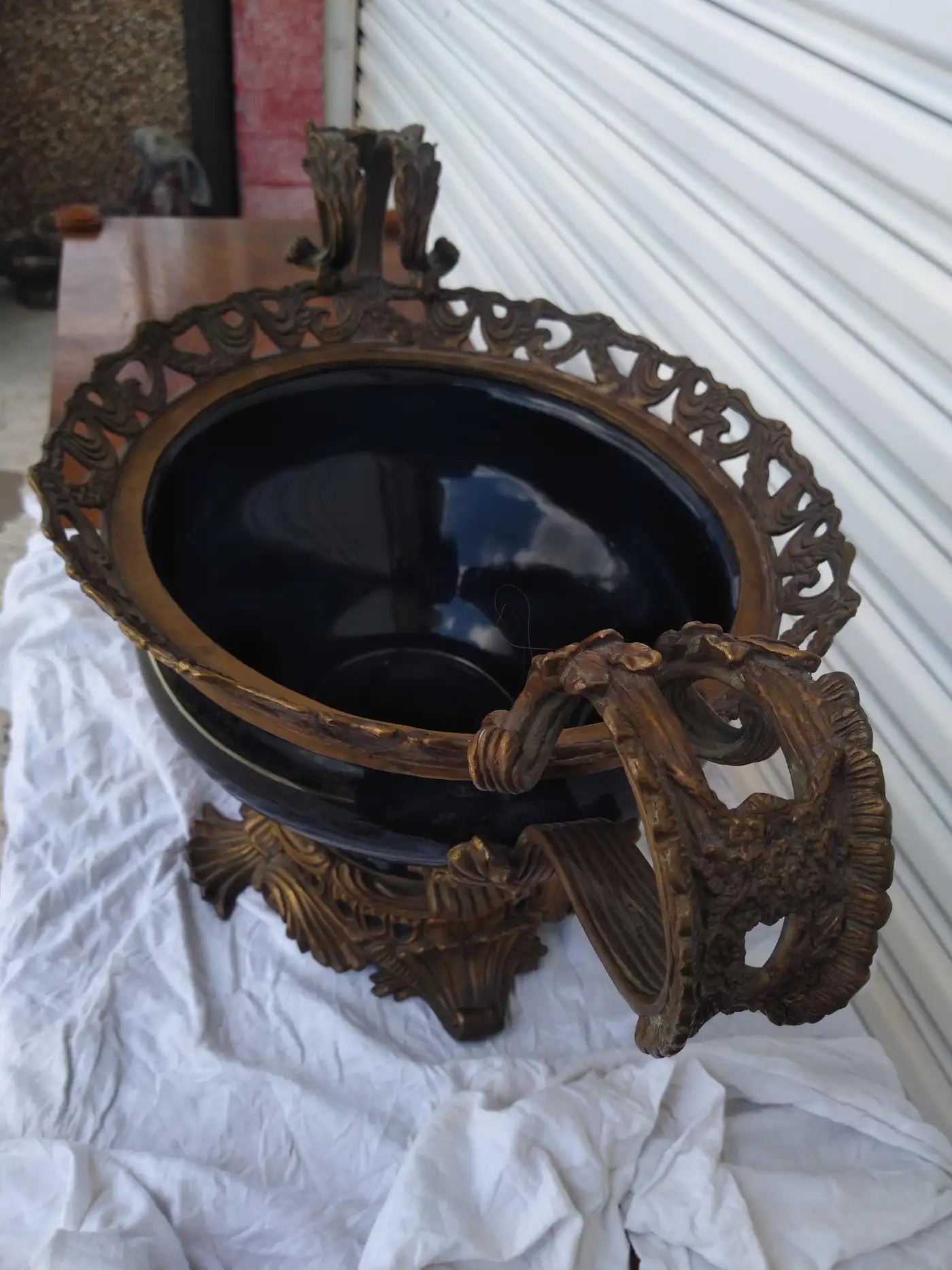 Bronze Mounted Castellan Porcelain Centerpiece