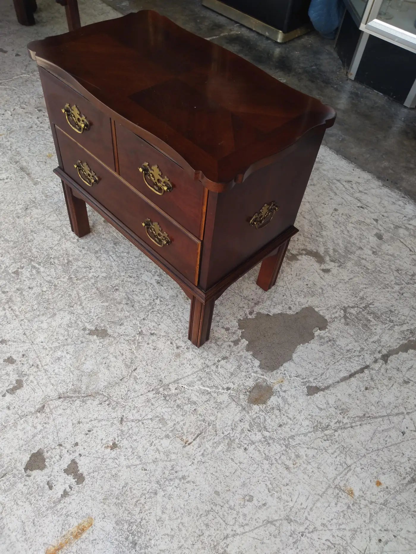 Diminutive Lane 2 Drawer Chest w/ Brass Handles