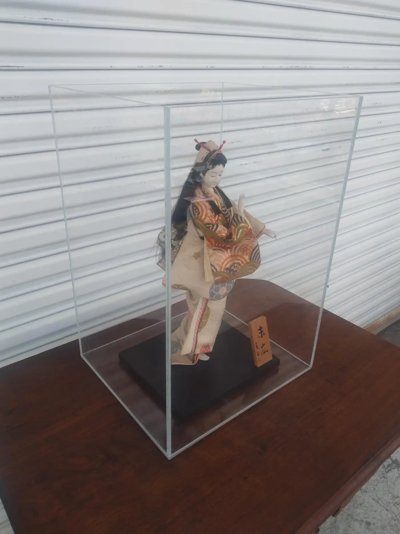 Kawaii Kyoto Geisha Doll in Lucite Display Box