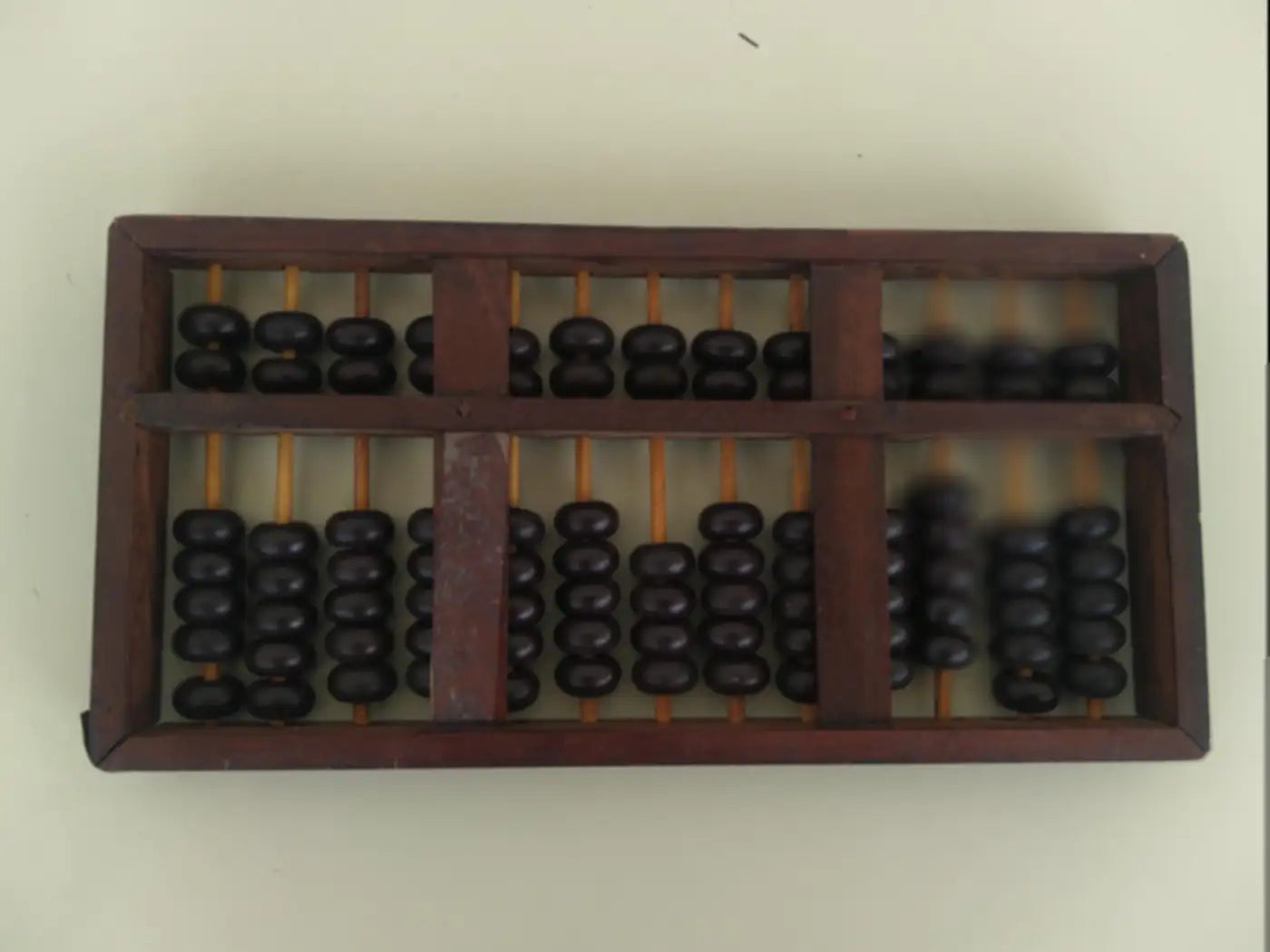 Lacquered Abacus with Brass Accents