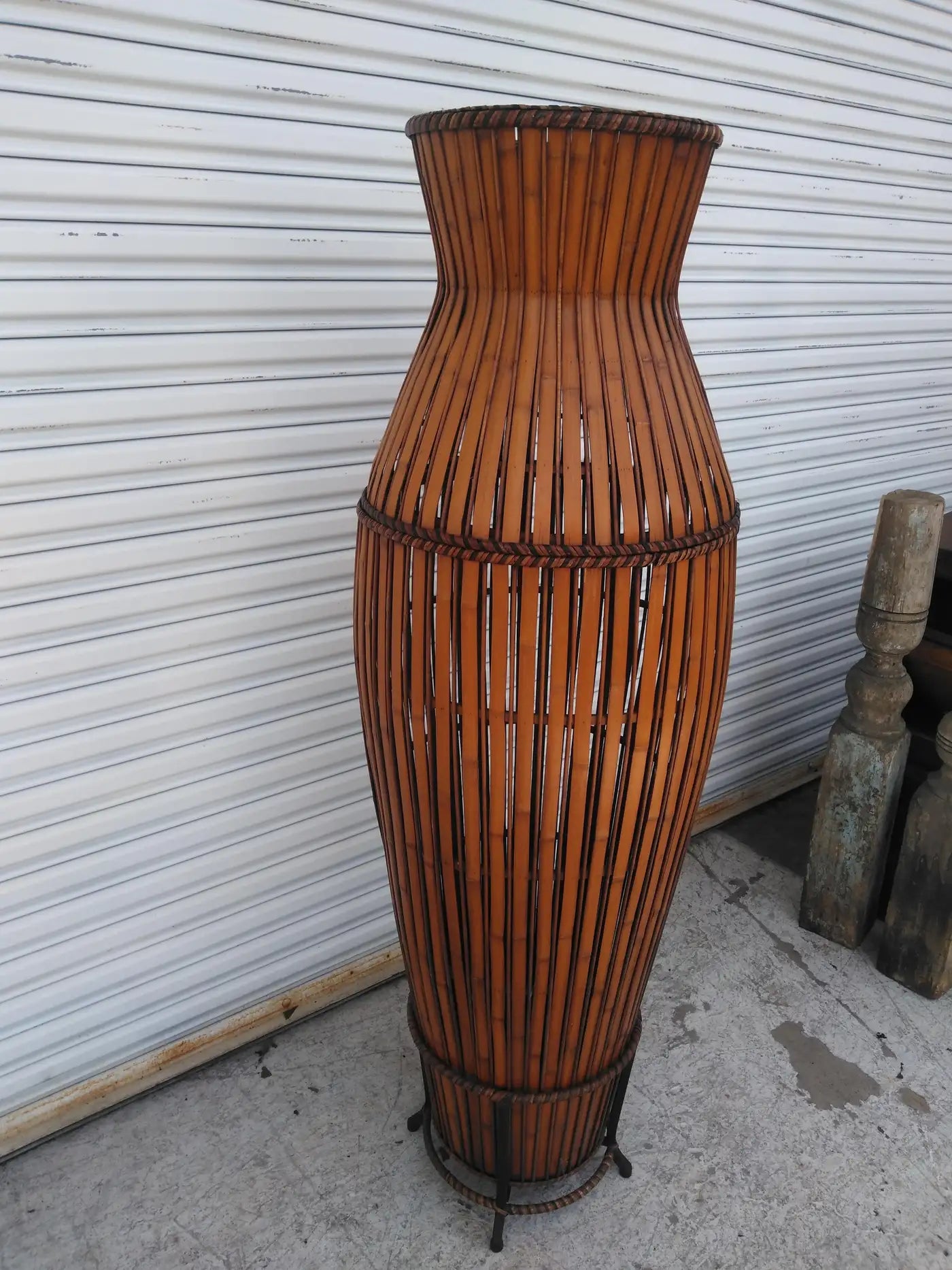 Large Pineapple Shaped Basket on Stand