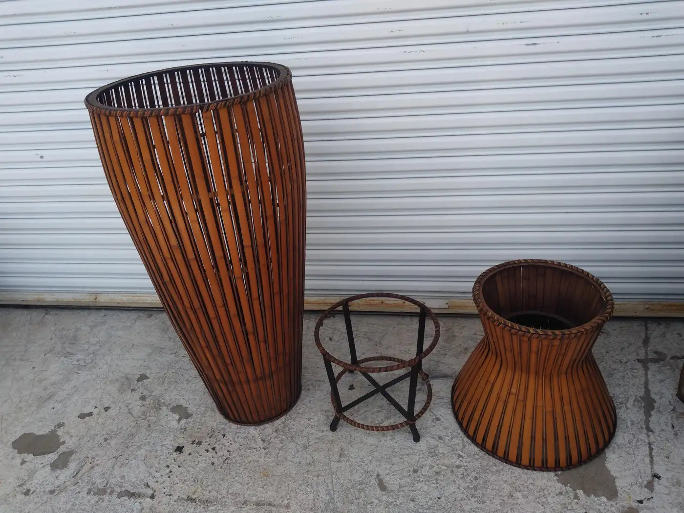 Large Pineapple Shaped Basket on Stand