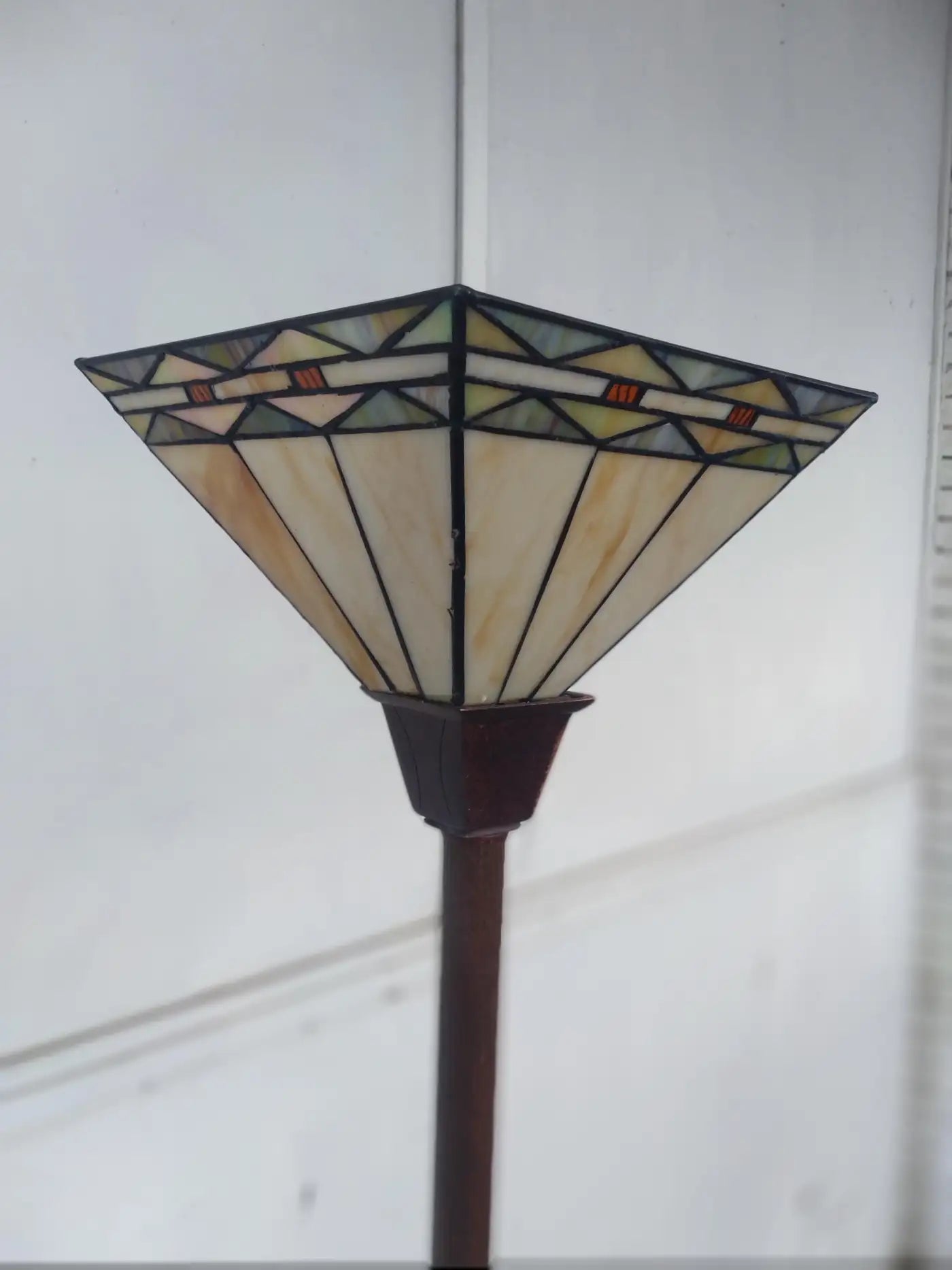 Arts and Crafts Style Floor Lamp w/ Tiffany Style Shade