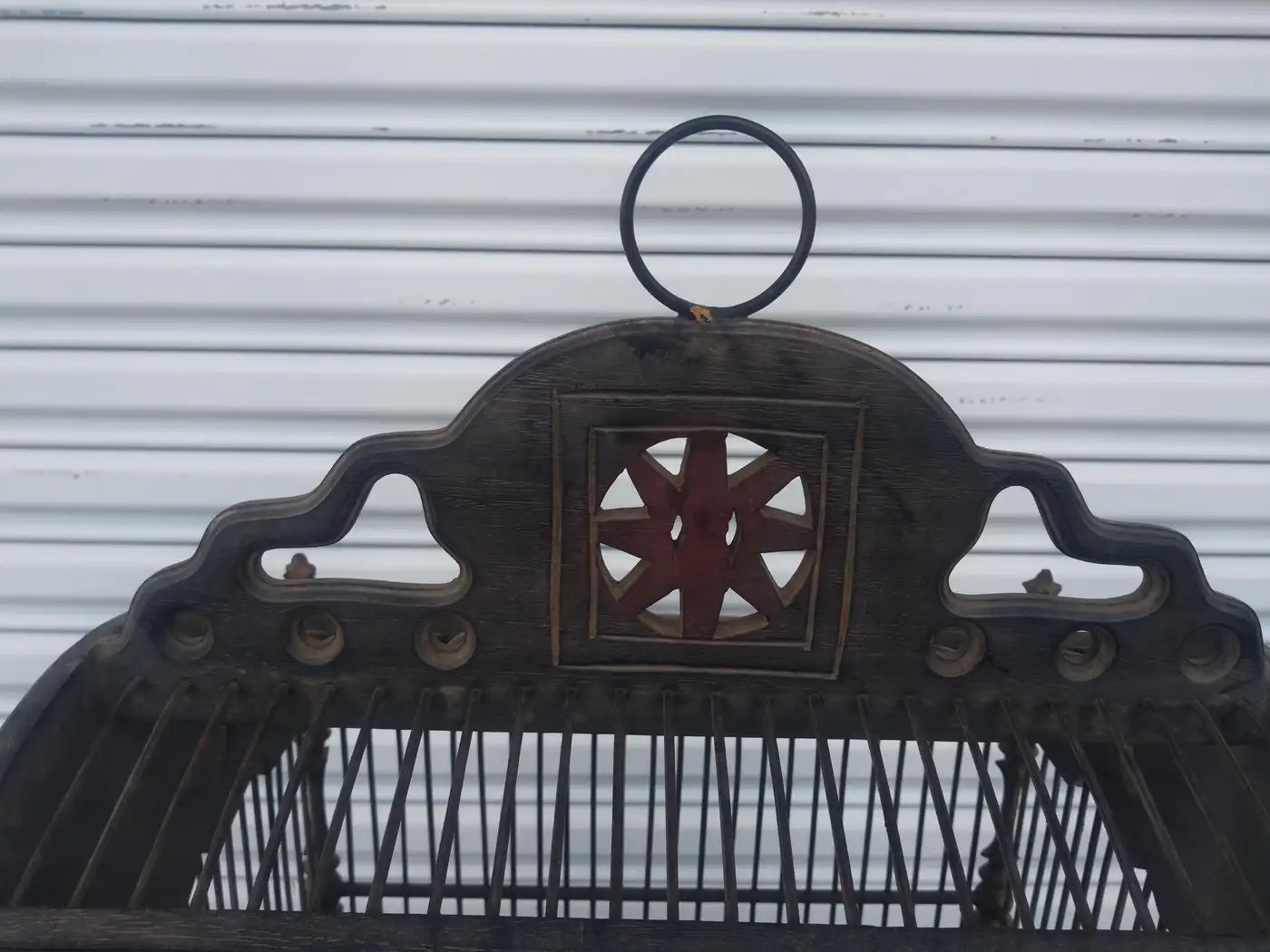 Large Vintage Metal Bird Cage