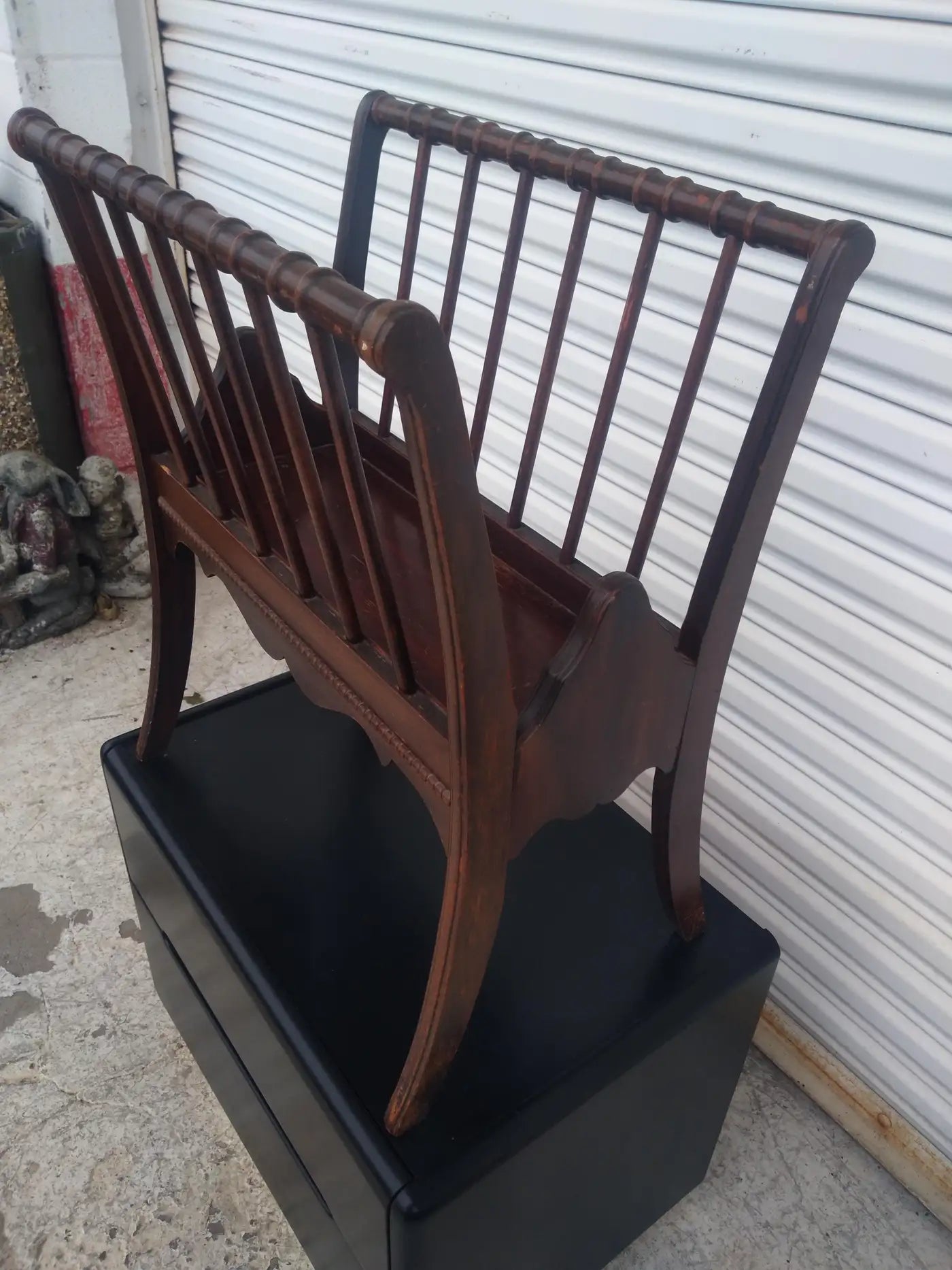 Vintage Regency Style Mahogany Magazine Rack