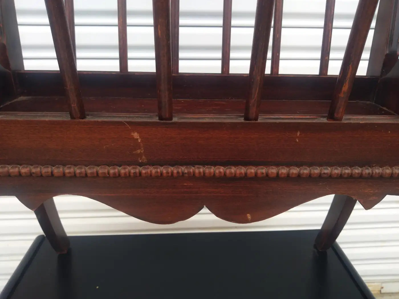 Vintage Regency Style Mahogany Magazine Rack