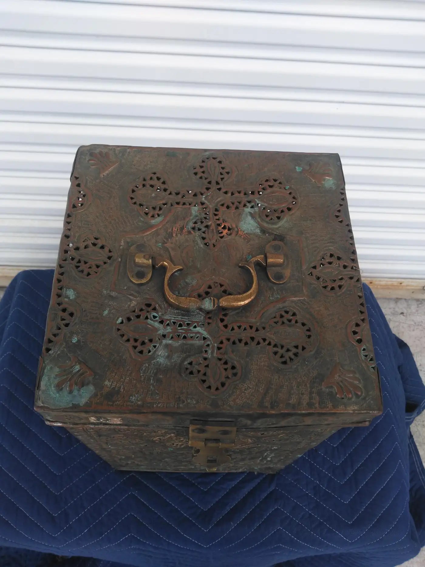 Pierced Islamic Copper Tinned Chest