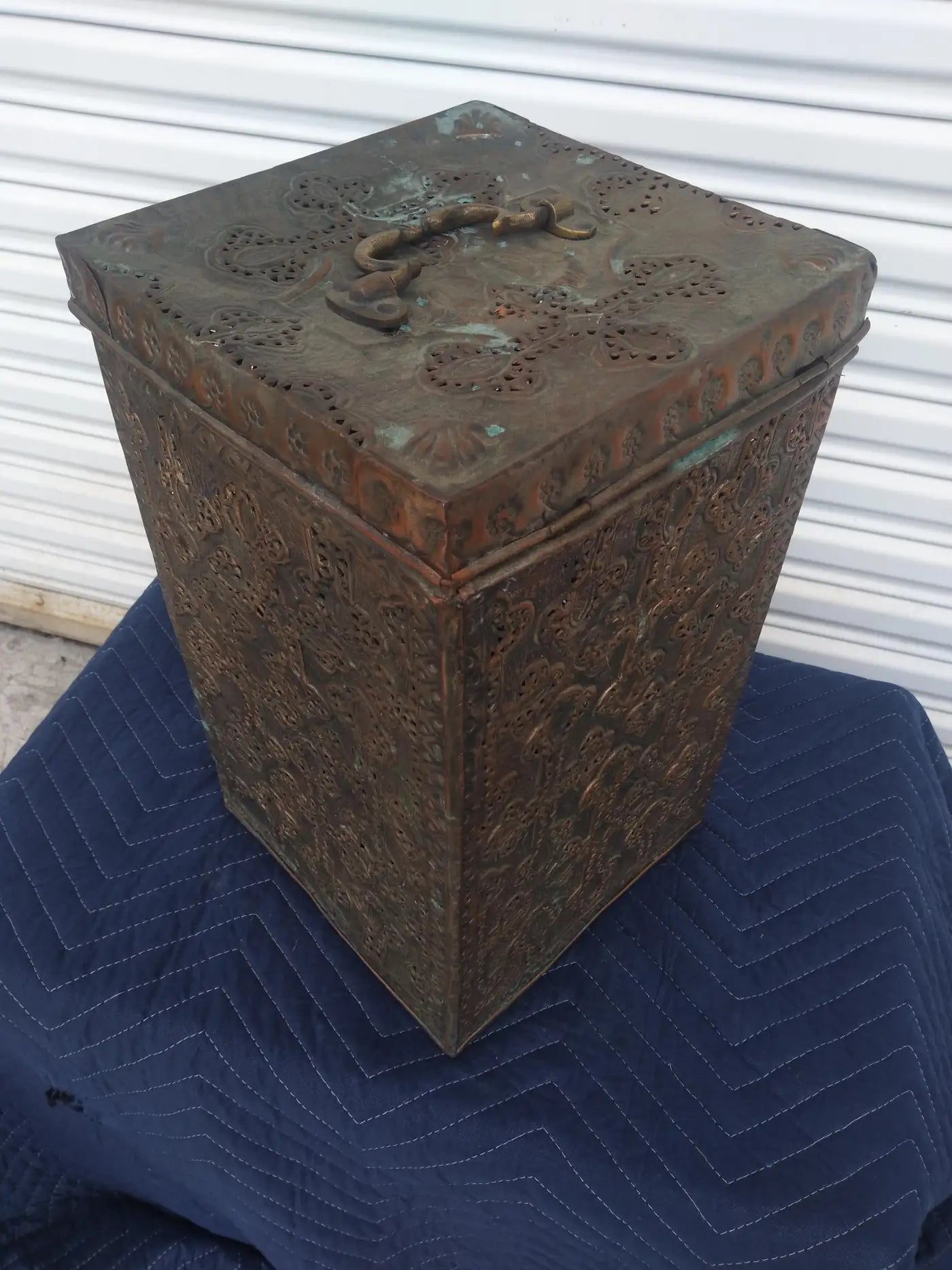 Pierced Islamic Copper Tinned Chest