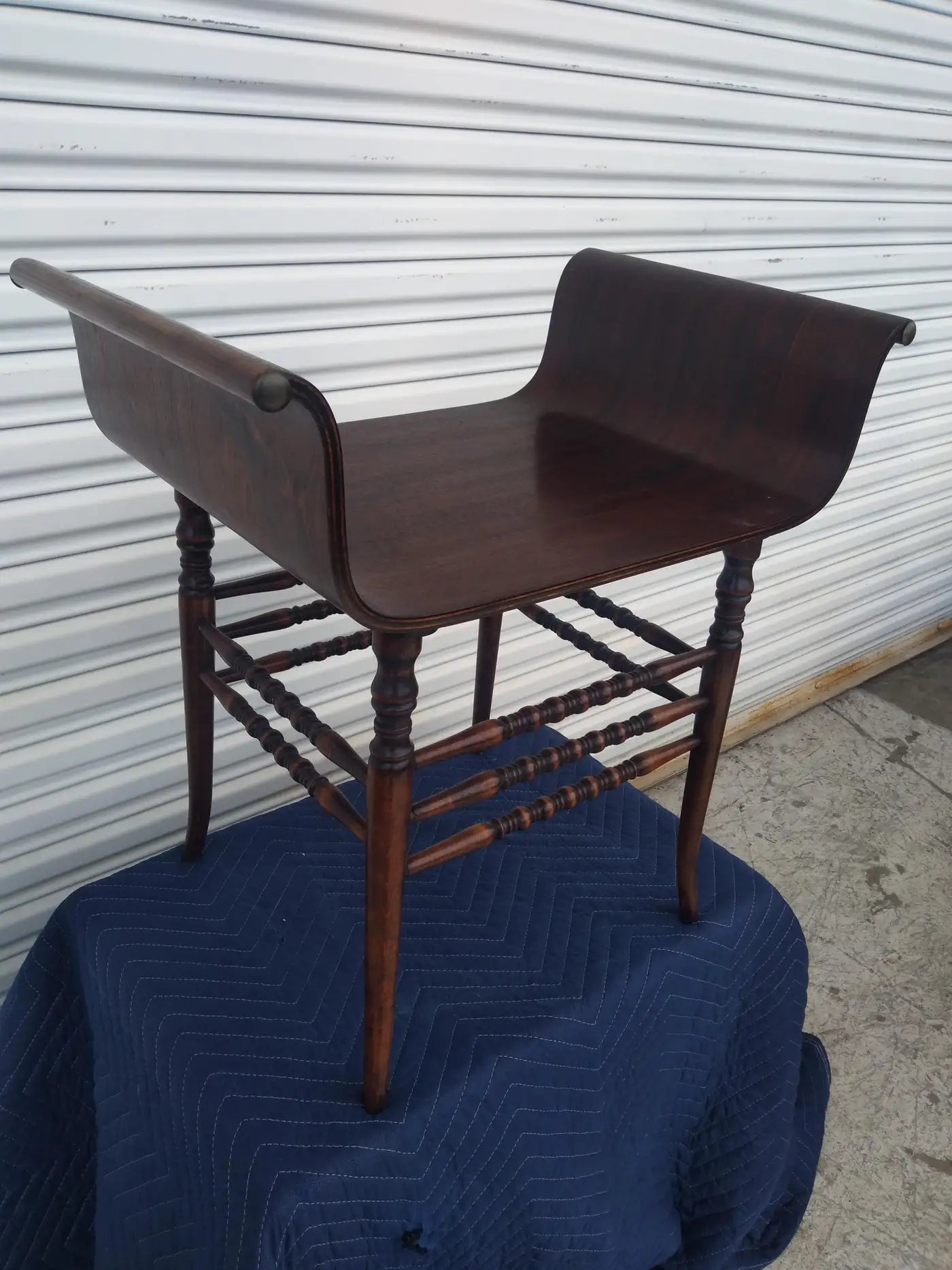 19th Century Bentwood Bobbin Vanity Stool