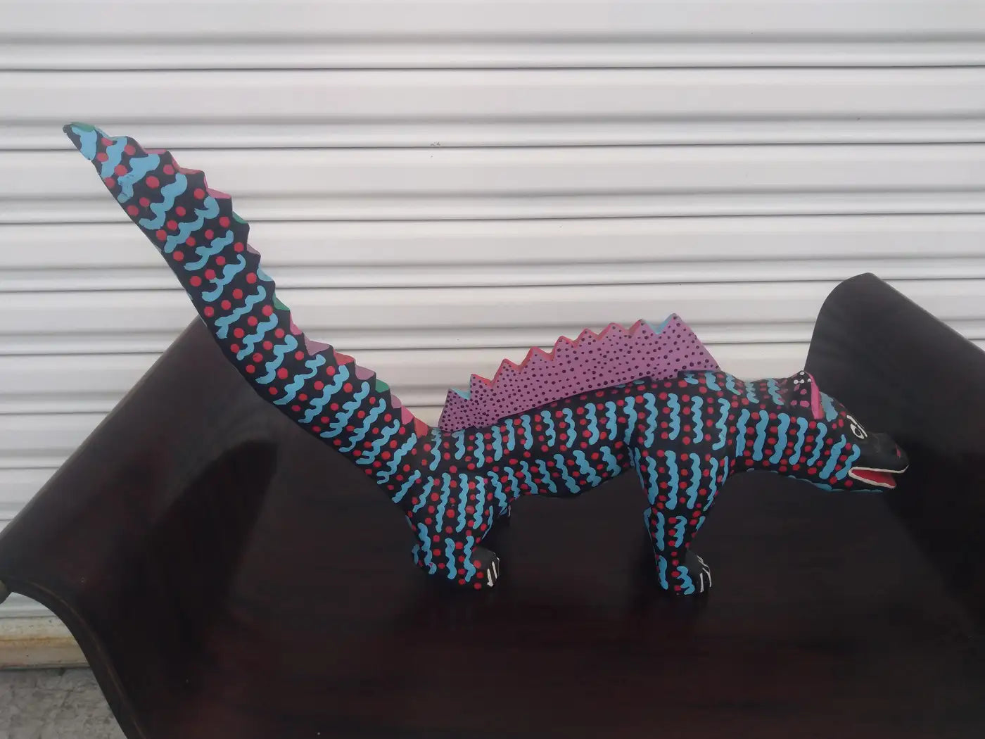 Hand painted Mexican Iguana Sculpture