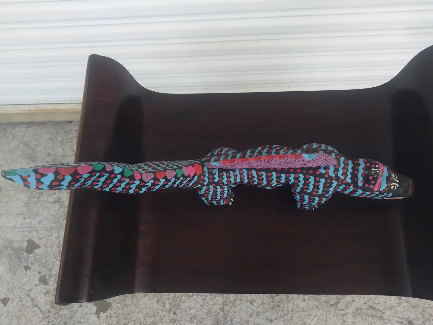 Hand painted Mexican Iguana Sculpture