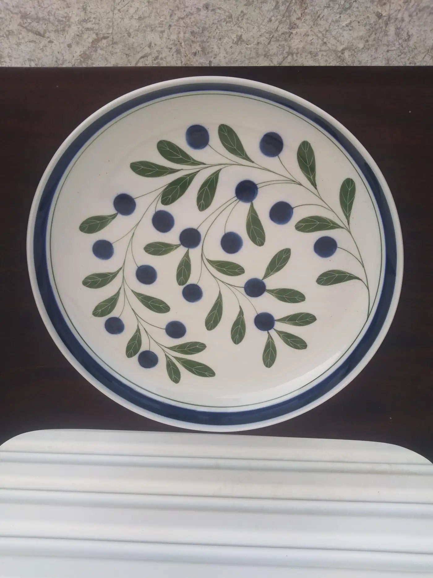 Dansk Ceramic Blueberries Serving Platter