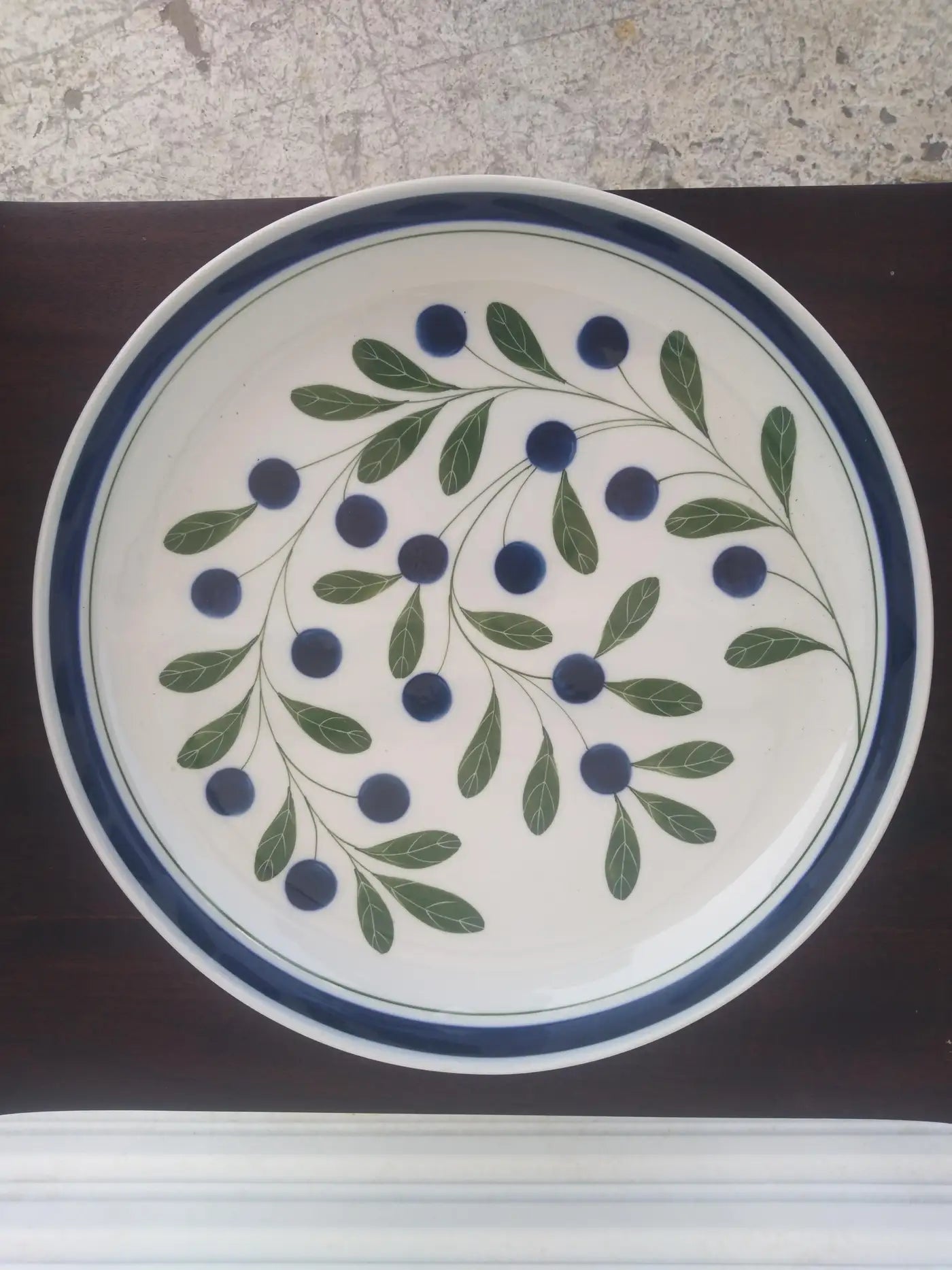 Dansk Ceramic Blueberries Serving Platter